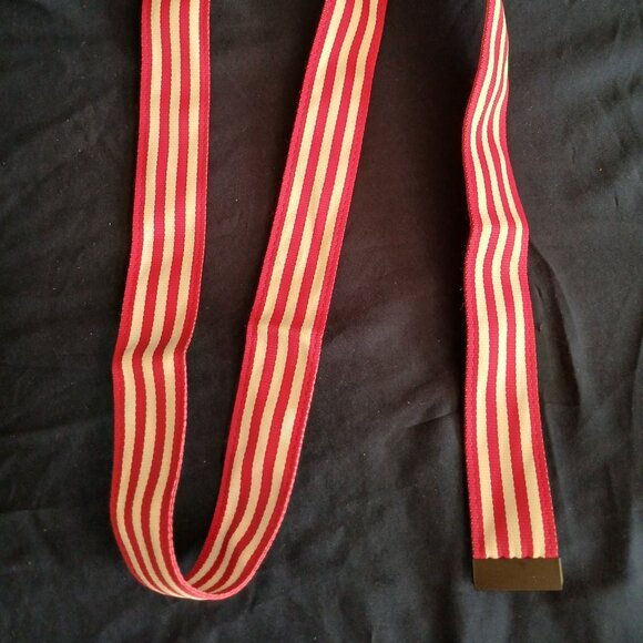 ADIDAS CANVAS WHITE & PINK STRIPES D Ring Belt SIZE 42'' - Picture 4 of 4